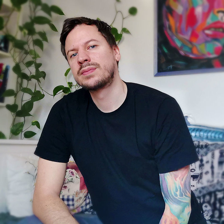 David Obojes im Homeoffice David Obojes im Homeoffice